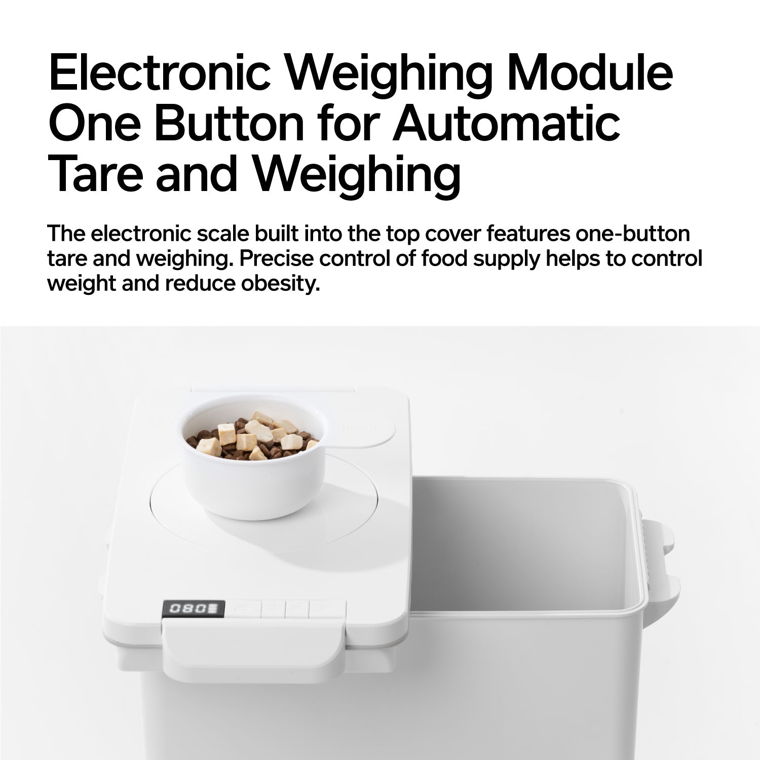 pidan Vacuum Pet Food Container with Weight Scale
