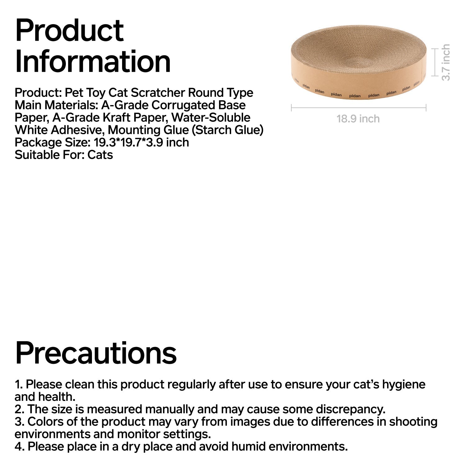 pidan Cat Scratcher Round Type
